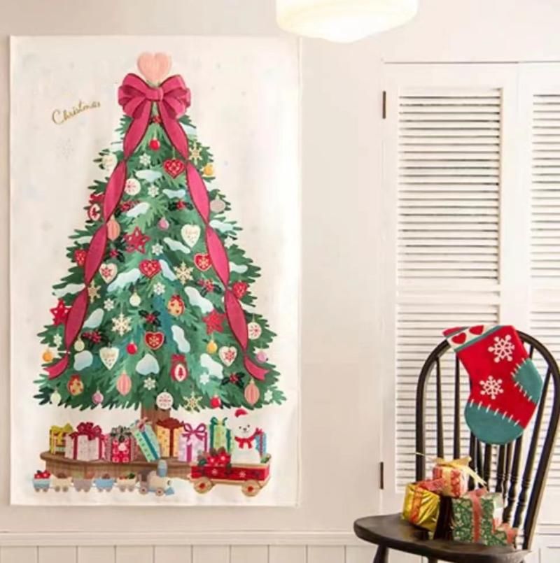 Foreign Trade Dongdi Decoration Hanging Party Festive Atmosphere Ins Christmas Tree Background Cloth Gift_maomaolike.com