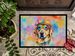 Yellow Labrador Hippie Dawg Doormat Front Door Mat Indoor Outdoor Rugs For Entryway, Non Slip Washable Low Pile, 24H X 36W_maomaolike.com