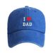 Unisex Washed cotton Embroidery DAD Alphabet baseball hat Father's Day gift hat Hip Hop hat_maomaolike.com