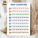Skip Counting Educational Math Painting Poster, Colorful Structured Number Sequence Poster, Aids Skip Counting Learning Ideal For Classroom, Study_maomaolike.com
