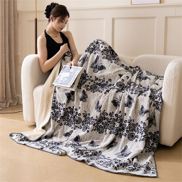 Class A Three-Dimensional Carved Milk Velvet Autumn Winter, Suitable For Naps, Office Air Conditioning, Sofa, Small Quilt, Shawl,_maomaolike.com