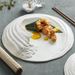 Ocean Wave Artistic Fusion Ceramic Tableware Internet Celebrity Western Food Flat Plate Irregular Shape Hotel High-end_maomaolike.com