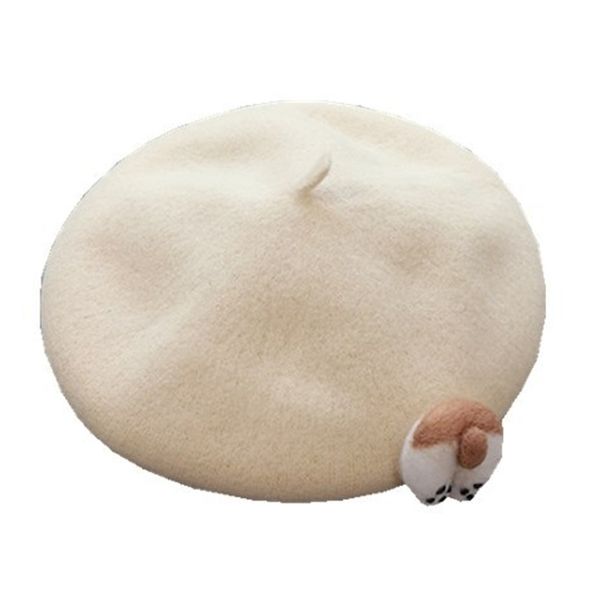 Hot Sale Corgi Butt Decor Octagonal Wool Painter Hat for Halloween Xmas_maomaolike.com