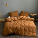 Home Textile Solid Color Sanded Bedding Set_maomaolike.com