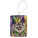 Keeshond King Of Mardi Gras Porcelain Ornament Christmas Tree Hanging Decorations For Home Christmas Holiday, Rectangle, Gift, Multicolor_maomaolike.com