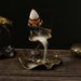Creative Leaf Ornament Solid Vintage Lotus Pond Frog Artistic Holder Indoor Tea Ceremony Backflow Incense_maomaolike.com