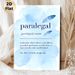 Paralegal Definition Painting Poster, Soft Blue Watercolor Style Poster, Humorous Legal-themed Decor, Ideal For Law Offices And Study Spaces_maomaolike.com