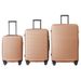 Luggage Sets ABS Hardshell 3pcs Luggage, Lightweight Durable Suitcase Sets Spinner Wheels Suitcase With TSA Lock 20''24''28'' Available(Brown)_maomaolike.com