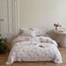 Wholesale INS Korean Style Pastoral Soft Bare Sleep Cloud Mist Gauze 4-Piece Lace Edge Pure Cotton Floral Four-Piece Set_maomaolike.com