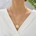 Cute Eyes Heart Palm Zodiac Signs Necklace For Women Double Sided Enamel Star Pendant Collar Gold Color Stainless Steel_maomaolike.com