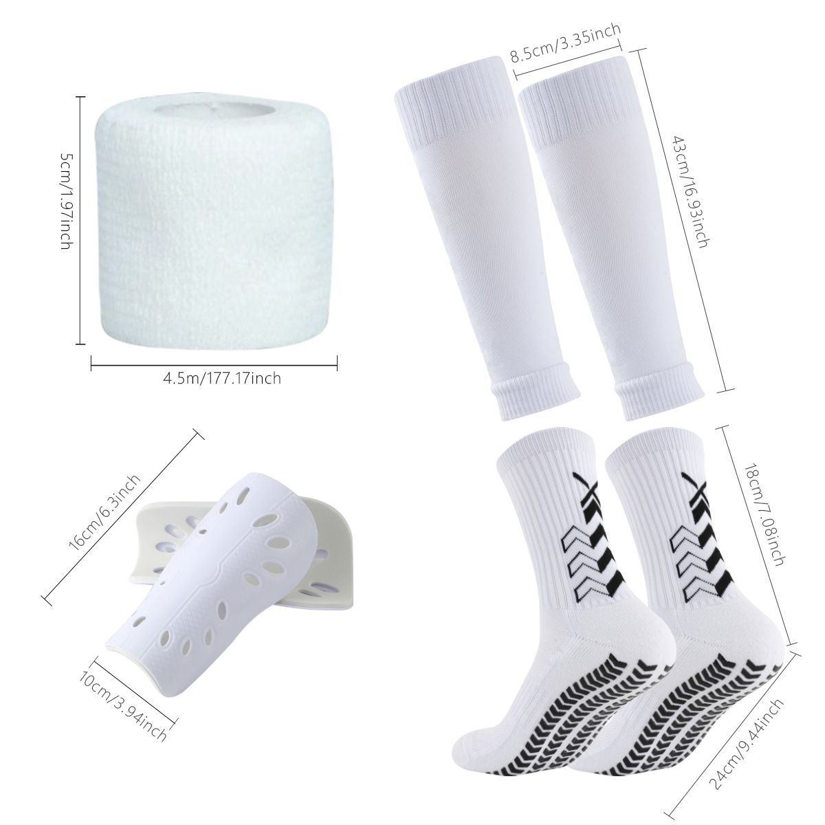 adult men and women non slip glue football socks combination set leg guards socks straps_maomaolike.com