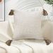 SOGA 50cm Beige Pillow Textured Throw Cover, Luxurious Rib Knit Ribbed Cotton Throw Pillow_maomaolike.com