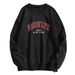 Women's Clothing 2024 autumn new round neck long sleeve letter women's casual outer wear plus velvet large size sweater tops women _maomaolike.com