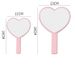 Vintage Pink Heart Shaped Handheld Makeup Mirror, Mini Portable Pocket Compact Beauty Vanity Mirror For Daily Travel Women Dressing
_maomaolike.com