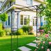 Metal Garden Arch Garden Arbor Trellis Climbing Plants Support Rose Arch Black_maomaolike.com