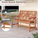 Outdoor Bench Wood 2-Person Patio Loveseat Chair With Geometric Backrest Construction For Up To 660 Lbs For Porch, Backyard, Patio, Etc_maomaolike.com