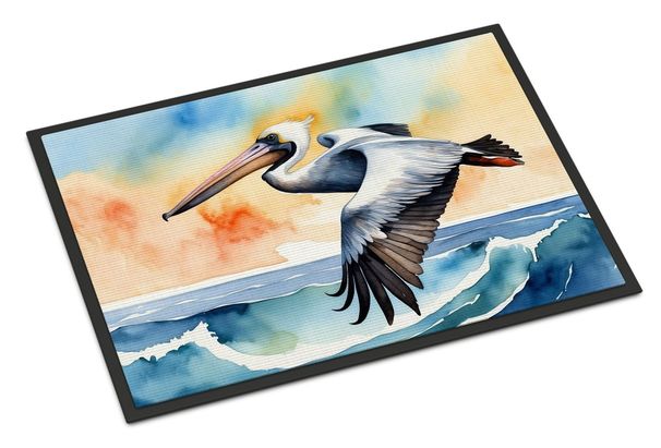 Pelican Soaring Doormat Front Door Mat Indoor Outdoor Rugs For Entryway, Non Slip Washable Low Pile, 24H X 36W_maomaolike.com
