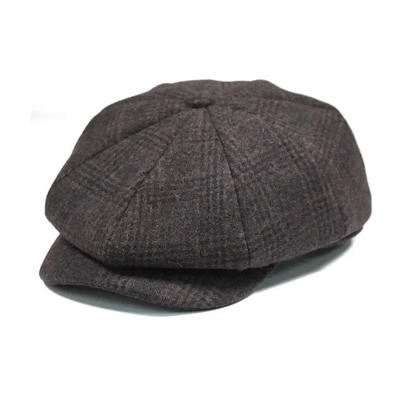 Hot Sale Fashion Wool Caps Herringbone Women Gatsby Retro British Painters Hat Driver Flat Solid Colors Cap for Men Beret_maomaolike.com