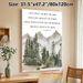 Bible Verse Mountain Forest Painting Poster, Gentle Watercolor Woodland & Mountain Scene With Scripture Poster, Inspirational Faith-based Decor_maomaolike.com