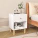 23.22"H Wooden Nightstand With One Drawer One Shelf For Kids, Adults, White_maomaolike.com
