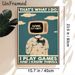 Gaming Themed Painting Poster, Vintage Retro TV-headed Gamer With Controller Poster, Playful Gaming-inspired Decor Ideal For Game Rooms, Living Spaces_maomaolike.com