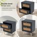2-drawer Rattan Nightstand For Bedroom And Living Room, End Table, Side Table With 2 Hand Made Rattan Decorated Drawers_maomaolike.com