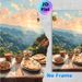 Mountain View Breakfast Painting Poster, Warm-toned Scenic Dining Scene Poster, Tranquil Cozy Vibe Ideal For Kitchen, Dining Room_maomaolike.com