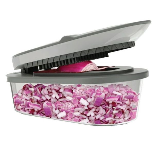 Chopzilla Mandoline Slicer Vegetable Chopper Cheese Grater Kitchen Food Dicer Veggie Potato Cutter 4 Blades Gray_maomaolike.com