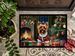 Yorkshire Terrier Cozy Christmas Doormat Front Door Mat Indoor Outdoor Rugs For Entryway, Non Slip Washable Low Pile, 24H X 36W_maomaolike.com