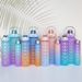 3Pcs Gradient Plastic Set Large Capacity Sports Water Bottle Outdoor Travel Gym Fitness Jugs Student Portable Cup WIth_maomaolike.com