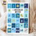 Breton Alphabet Painting Poster, Soft Blue-toned Flat Graphic Poster, Educational Regional Alphabet Print Ideal For Home Study, Living Room Decor_maomaolike.com