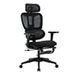 Multi-functional Ergonomic Mesh Office Chair With Adjustable Armrest,Footrest,Lumbar Support, 360° Silent Wheels,Headrest For Home & Office,Black_maomaolike.com