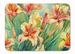 Utah Sego Lilies In Watercolor Memory Foam Kitchen Mat Machine Washable Anti-Fatigue Mat Cushion Comfort Bath Mat Or Kitchen Rug_maomaolike.com