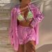 Women's Clothing sexy two-piece suit for women beach sunscreen shirt shorts suit_maomaolike.com