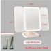 LED With Light, Smart Rechargeable Makeup Desktop Foldable Rotating Light-Up Mirror, Vanity Mirror For Cross-Border_maomaolike.com