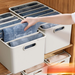 Wardrobe Pants Bin Household Drawer Divider Clothing Sweater Organizer Box Partition Storage Basket_maomaolike.com