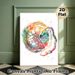 Placenta Anatomy Painting Poster, Vibrant Watercolor Detailed Anatomical Art Poster, Unique Medical-themed Decor Suitable For Clinic, Office And Home_maomaolike.com