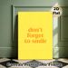 Don't Forget To Smile Inspirational Painting Poster, Warm Minimalist Typographic Poster, Uplifting Cheerful Decor Ideal For Home, Office, Living Room_maomaolike.com