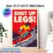 Cycling Motivational Painting Poster, Bold Retro Style Graphic Poster, Inspirational "Shut Up Legs!" Slogan Design To Boost Motivation, Ideal For Home_maomaolike.com