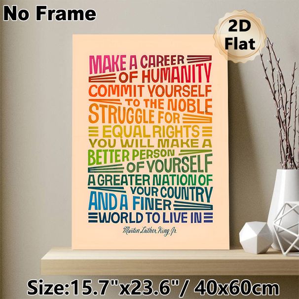 Inspirational Equal Rights Quote Painting Poster, Vibrant Gradient Text Art Poster, Uplifting Motivational Message Suitable For Home Office, Living_maomaolike.com