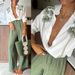 Women's Clothing spring and autumn new printed long sleeved single breasted trousers suit INS casual loose two piece suit_maomaolike.com