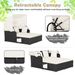 Patio Rattan Daybed With Retractable Canopy And Side Tables_maomaolike.com