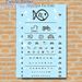 Eye Test Painting Poster, Minimalist Line Art Eye Chart With Cute Icons Poster, Functional Vision Assessment Tool Ideal For Clinic, Home Use_maomaolike.com