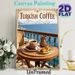 Turkish Coffee Painting Poster, Warm-toned Coastal Terrace Scene Poster, Nostalgic Design Ideal For Coffee Shops, Dining Areas And Home Walls_maomaolike.com