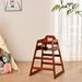 Wooden Baby Booster Chair With Adjustable Height, Easy To Clean, Solid Wood Feeding Seat In Walnut Finish_maomaolike.com