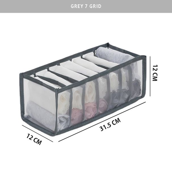 6/7/9/11 Grids Mesh Foldable Drawer Organizer Stackable Underwear Closet Storage Box
_maomaolike.com