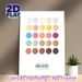 Italian Gelato Flavor Color Chart Painting Poster, Soft Pastel & Warm Tone Swatch Poster, Informative Gelato Color Reference, Ideal For Café, Kitchen_maomaolike.com
