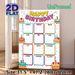 Birthday Tracker Painting Poster, Vibrant Cartoon-style Poster With Colorful Birthday Cakes And Monthly Blank Grids, Practical Tool To Record_maomaolike.com