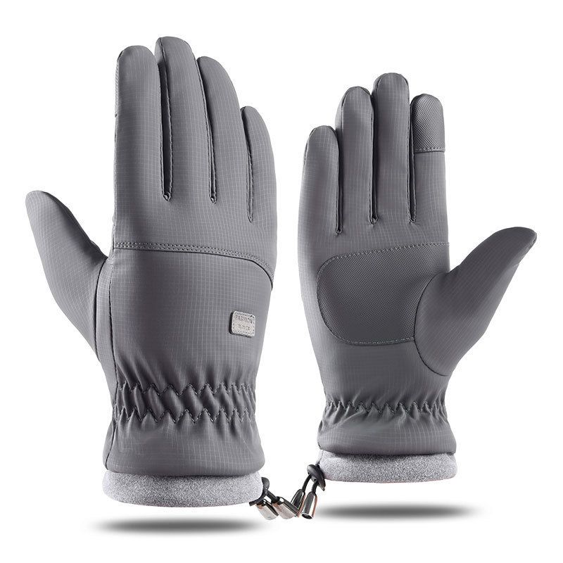 Sports Gloves Skiing Cycling Motorcycle Hiking Winter Warm Gloves Men's Skin Sense Windproof Waterproof Thickened With Wool Cold Touch Screen_maomaolike.com