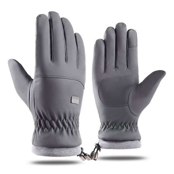 Sports Gloves Skiing Cycling Motorcycle Hiking Winter Warm Gloves Men's Skin Sense Windproof Waterproof Thickened With Wool Cold Touch Screen_maomaolike.com